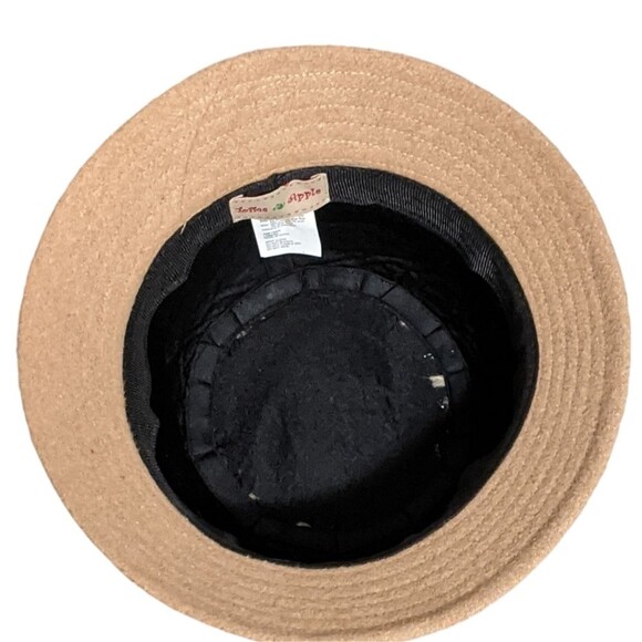 Toffee Apple tweed like fedora hat side flower OS - Picture 7 of 12